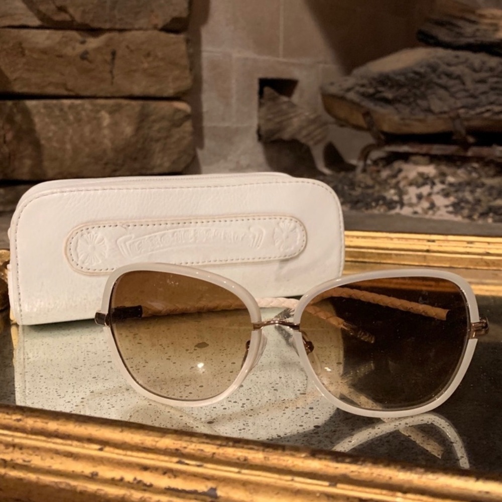 Chrome Hearts White frame sunglasses